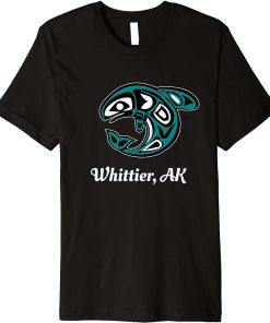 Whittier Alaska Native American Tribal Orca Killer Whale Premium T-Shirt