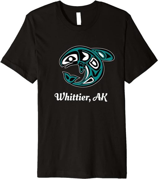 Whittier Alaska Native American Tribal Orca Killer Whale Premium T-Shirt