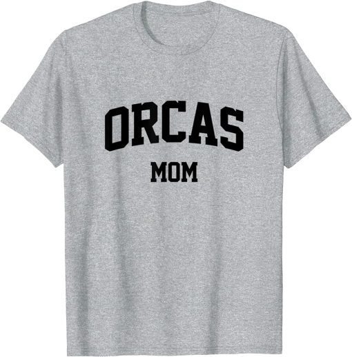 Orcas Mom Arch Logo Vintage University Alumni Style T-Shirt